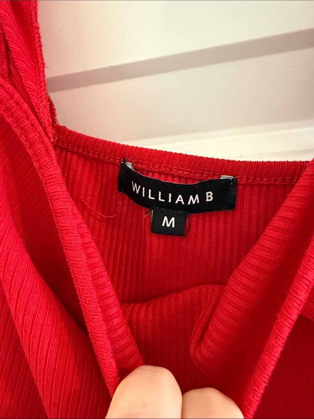 Red Ruffled Strap Bodysuit - Picture 2 of 3